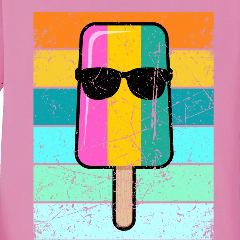 Summer Popsicle Gift Funny Ice Cream Beach Pool Party Gift Kids Long Sleeve Shirt