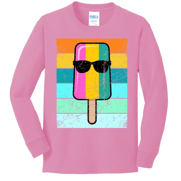 Summer Popsicle Gift Funny Ice Cream Beach Pool Party Gift Kids Long Sleeve Shirt