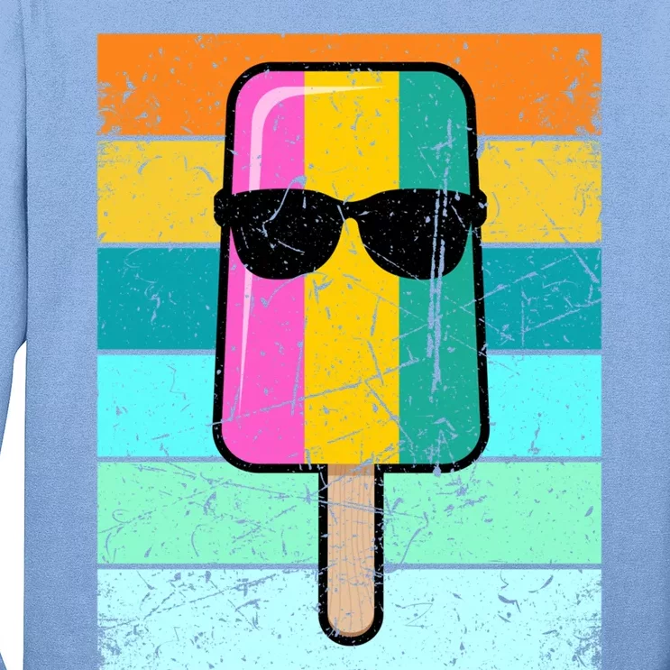 Summer Popsicle Gift Funny Ice Cream Beach Pool Party Gift Long Sleeve Shirt