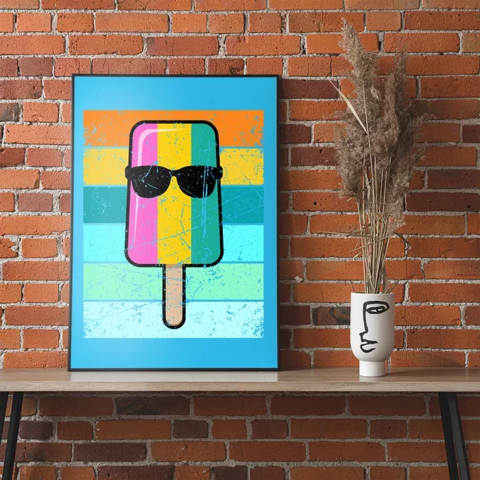 Summer Popsicle Gift Funny Ice Cream Beach Pool Party Gift Poster