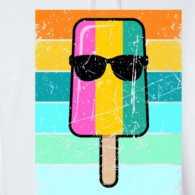 Summer Popsicle Gift Funny Ice Cream Beach Pool Party Gift Garment-Dyed Fleece Hoodie