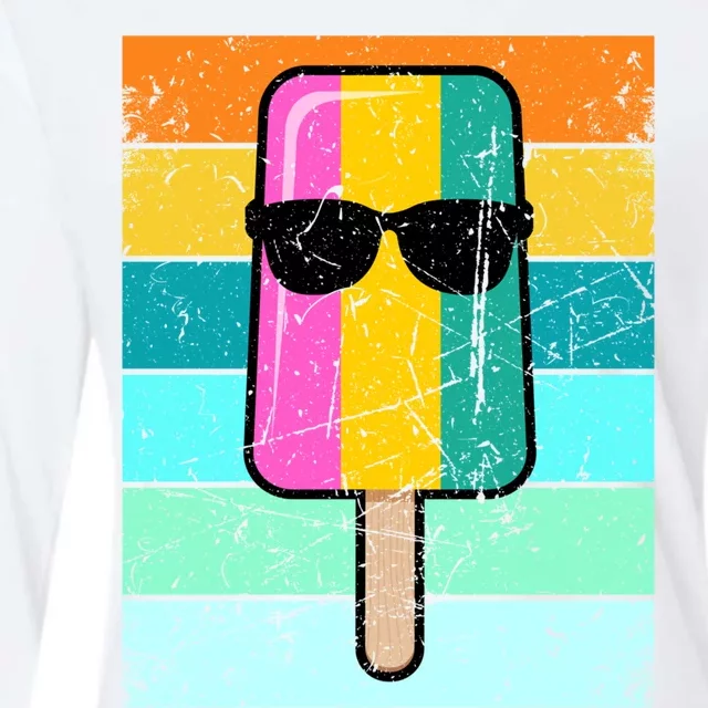 Summer Popsicle Gift Funny Ice Cream Beach Pool Party Gift Womens Cotton Relaxed Long Sleeve T-Shirt