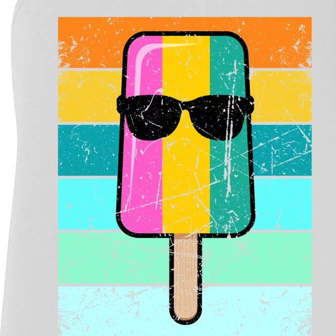 Summer Popsicle Gift Funny Ice Cream Beach Pool Party Gift Women's Racerback Tank