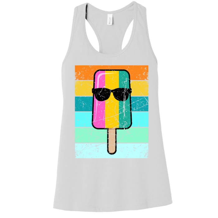 Summer Popsicle Gift Funny Ice Cream Beach Pool Party Gift Women's Racerback Tank