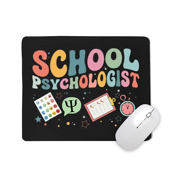 School Psychologist Groovy Psychology Teacher Mousepad