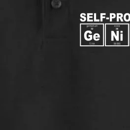 Self Proclaimed Genius Funny Periodic Table Dry Zone Grid Performance Polo