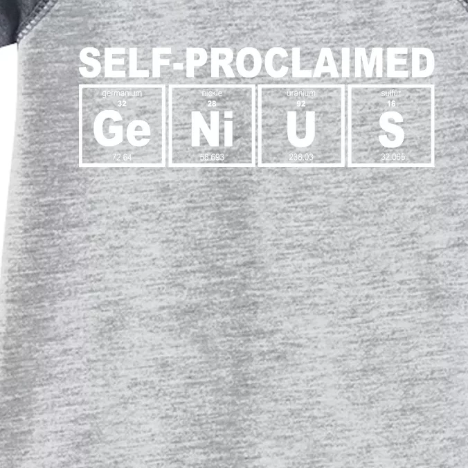 Self Proclaimed Genius Funny Periodic Table Infant Baby Jersey Bodysuit