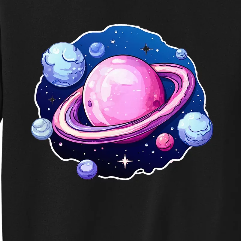 Saturn Planets Galaxy Tall Sweatshirt