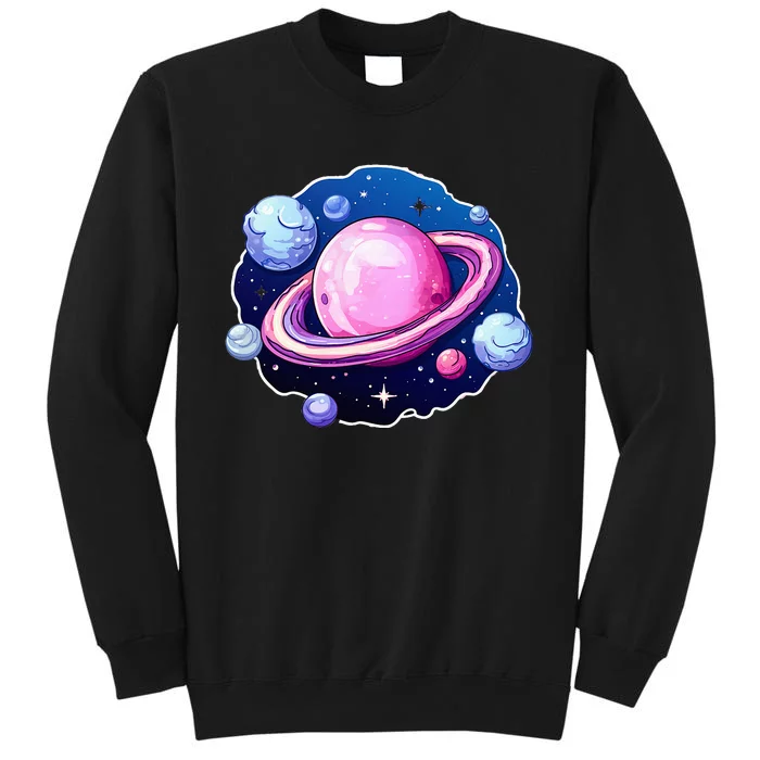 Saturn Planets Galaxy Tall Sweatshirt