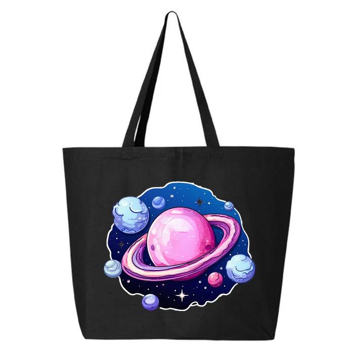 Saturn Planets Galaxy 25L Jumbo Tote