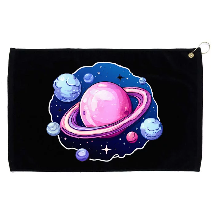 Saturn Planets Galaxy Grommeted Golf Towel