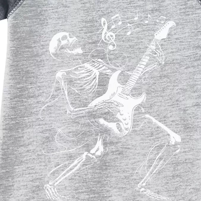 Skeleton Playing Guitar Music Gifts Rock Band Infant Baby Jersey Bodysuit