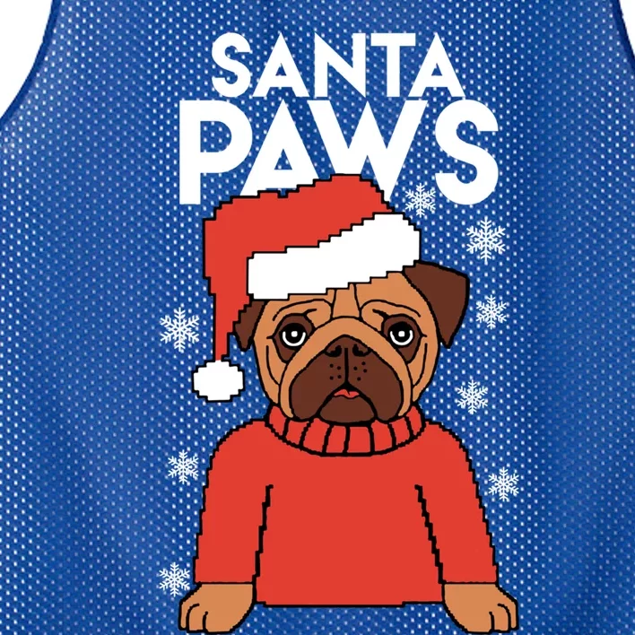 Santa Paws Gift Mesh Reversible Basketball Jersey Tank