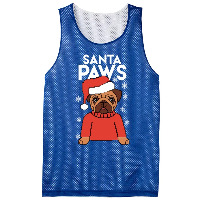 Santa Paws Gift Mesh Reversible Basketball Jersey Tank