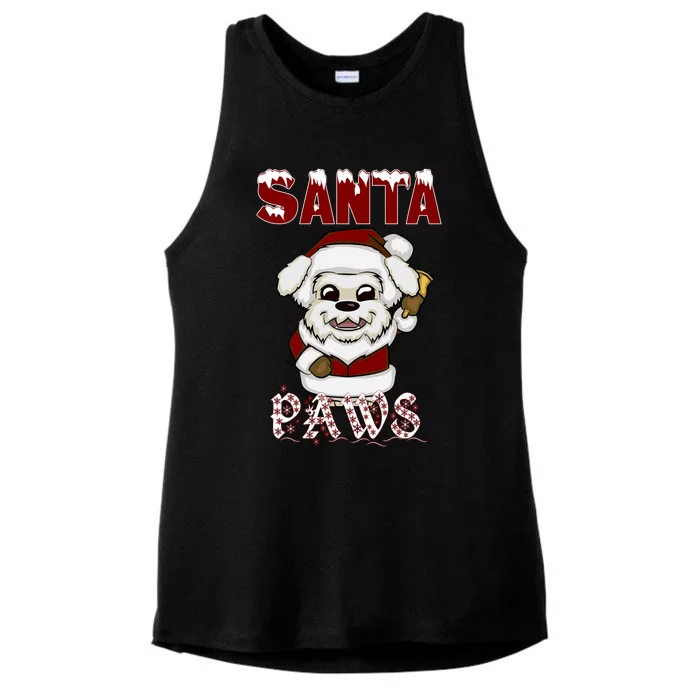 Santa Paws Gift Ladies Tri-Blend Wicking Tank