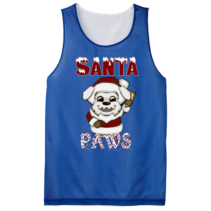 Santa Paws Gift Mesh Reversible Basketball Jersey Tank