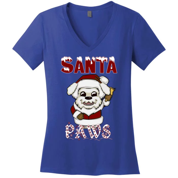 Santa Paws Gift Women's V-Neck T-Shirt