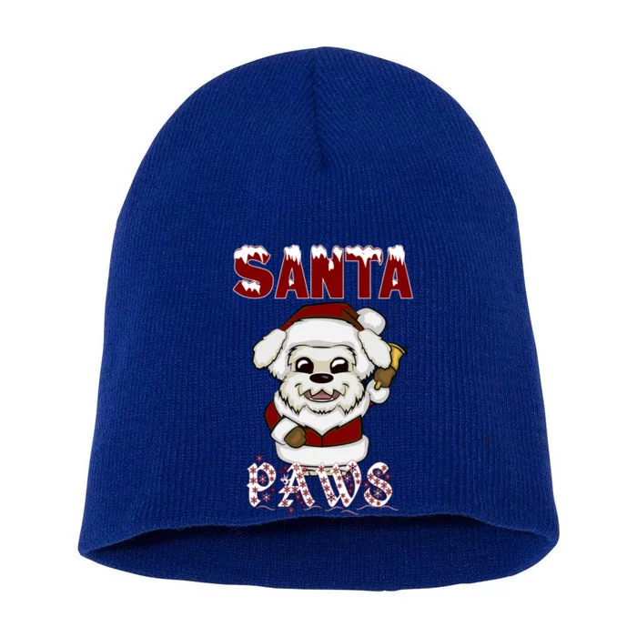 Santa Paws Gift Short Acrylic Beanie