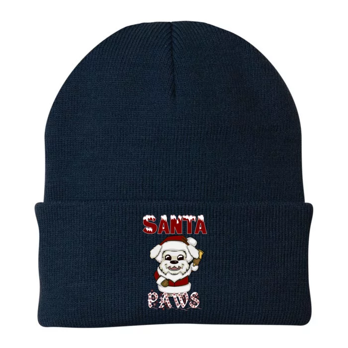 Santa Paws Gift Knit Cap Winter Beanie