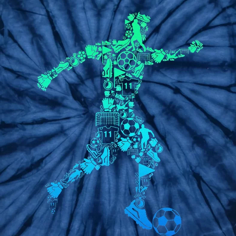 Soccer Player Gift Tie-Dye T-Shirt