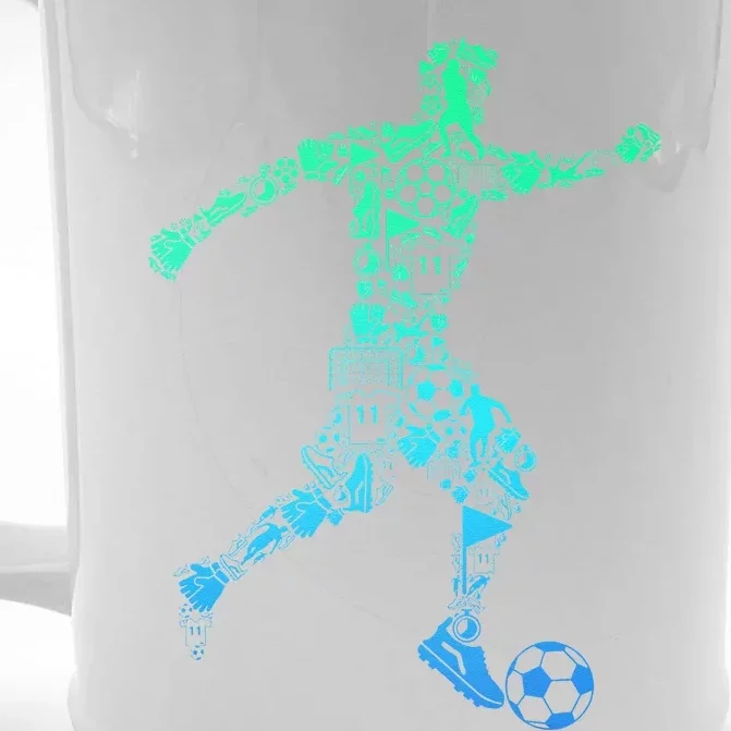 Soccer Player Gift Front & Back Beer Stein