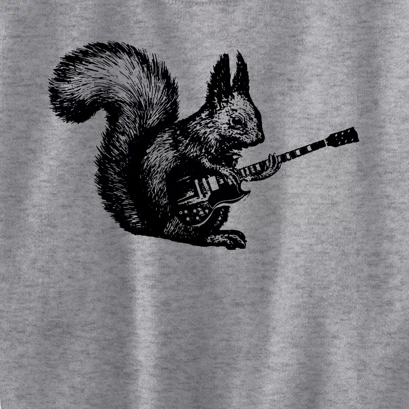 Squirrel Playing Guitar Funny Squirel Guitar Lover Guitar Kids Sweatshirt