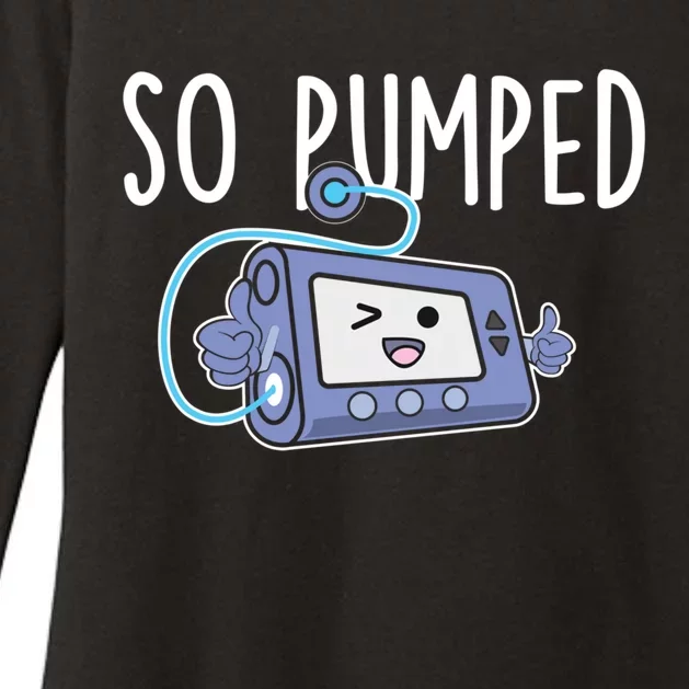 So Pumped Gift Funny Insulin Pump Diabetic Diabetes Awareness Cool Gift Womens CVC Long Sleeve Shirt