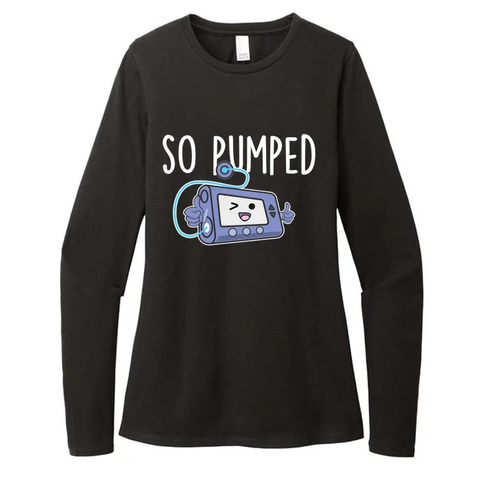 So Pumped Gift Funny Insulin Pump Diabetic Diabetes Awareness Cool Gift Womens CVC Long Sleeve Shirt