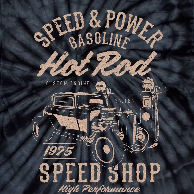 Speed & Power Gasoline Hot Rod Speed Shop Tie-Dye T-Shirt