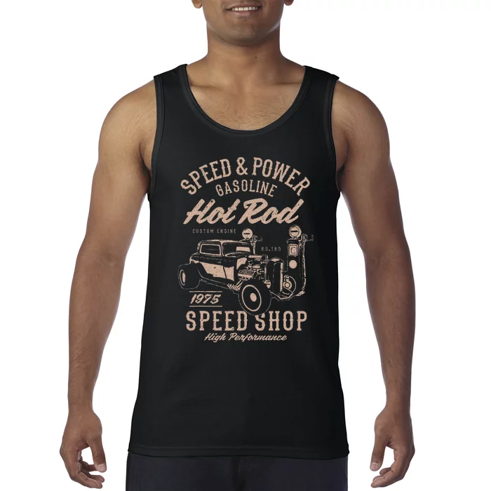 Speed & Power Gasoline Hot Rod Speed Shop Tank Top