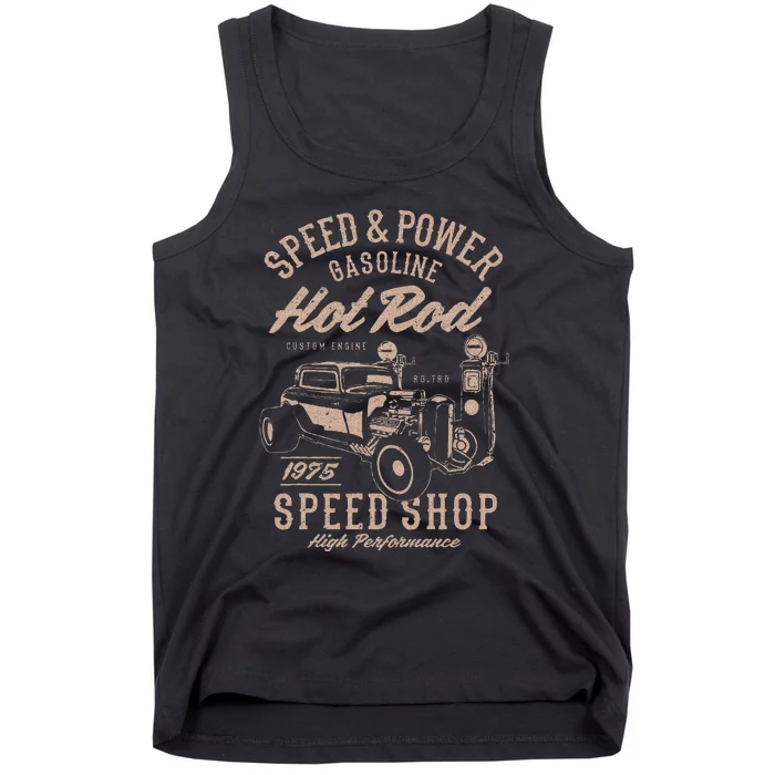 Speed & Power Gasoline Hot Rod Speed Shop Tank Top