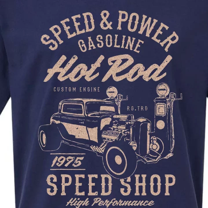 Speed & Power Gasoline Hot Rod Speed Shop Sueded Cloud Jersey T-Shirt