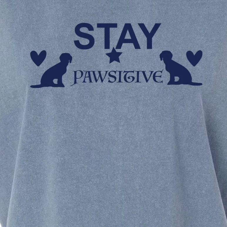 Stay Pawsitive Great Gift For Paw Lovers Gift Garment-Dyed Women's Muscle Tee