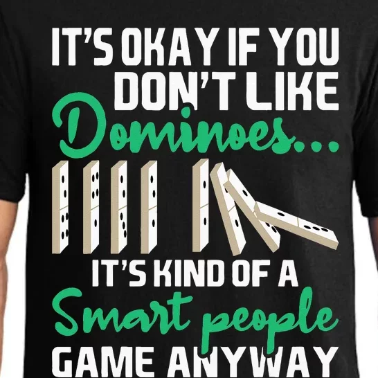 Smart People Game Anyway  Dominoes Lover Domino Player Pajama Set