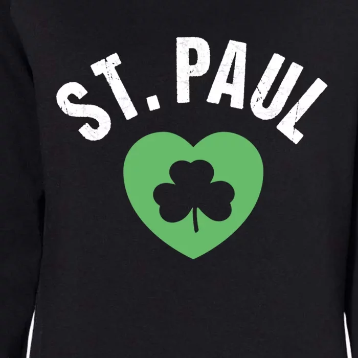 St Patricks Green Heart Irish Saint Pattys Day Lucky St Paul Cute Gift Womens California Wash Sweatshirt