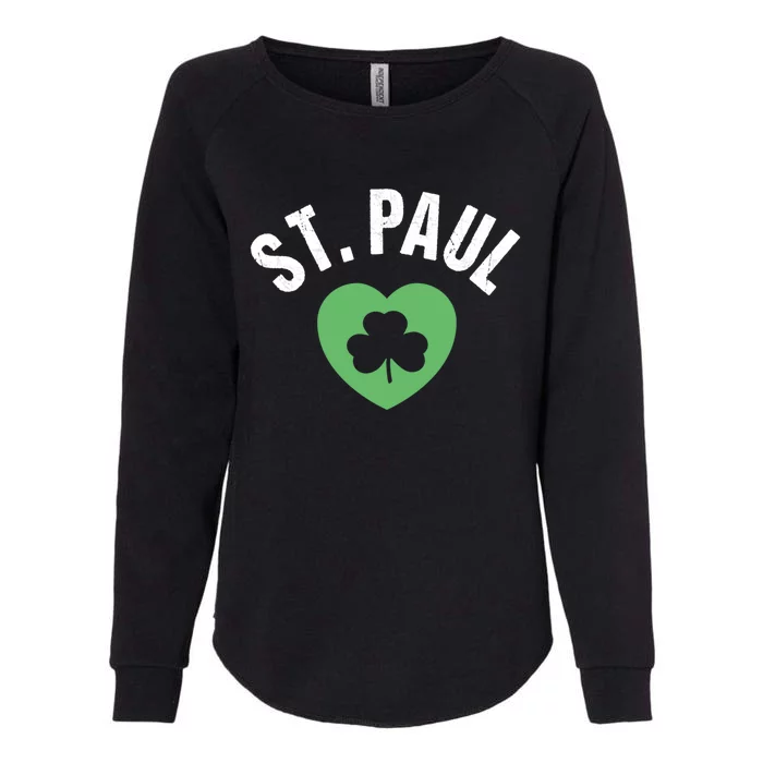 St Patricks Green Heart Irish Saint Pattys Day Lucky St Paul Cute Gift Womens California Wash Sweatshirt