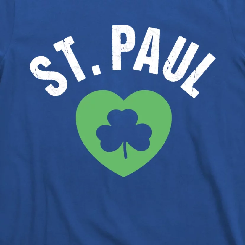 St Patricks Green Heart Irish Saint Pattys Day Lucky St Paul Cute Gift T-Shirt