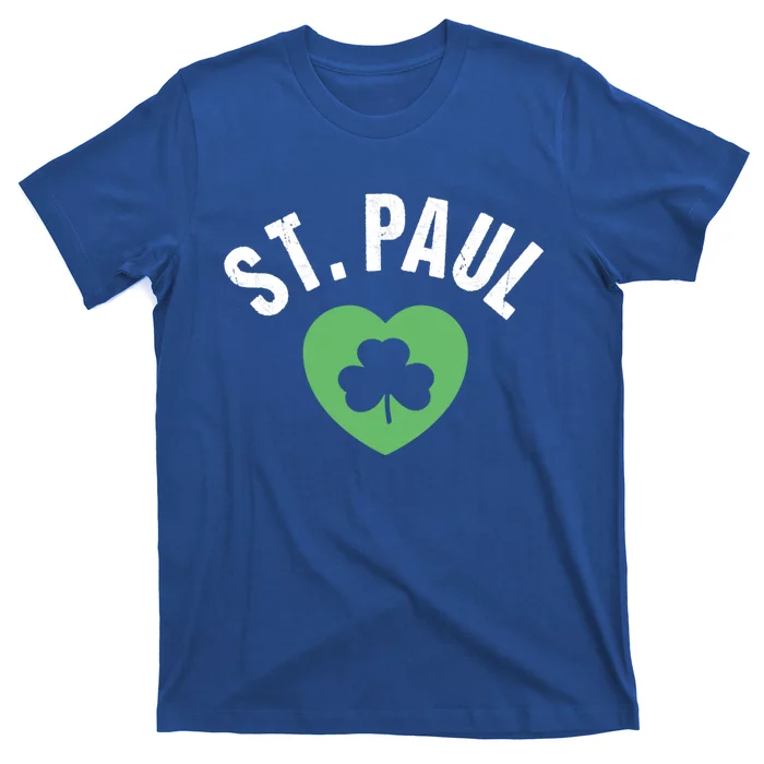 St Patricks Green Heart Irish Saint Pattys Day Lucky St Paul Cute Gift T-Shirt