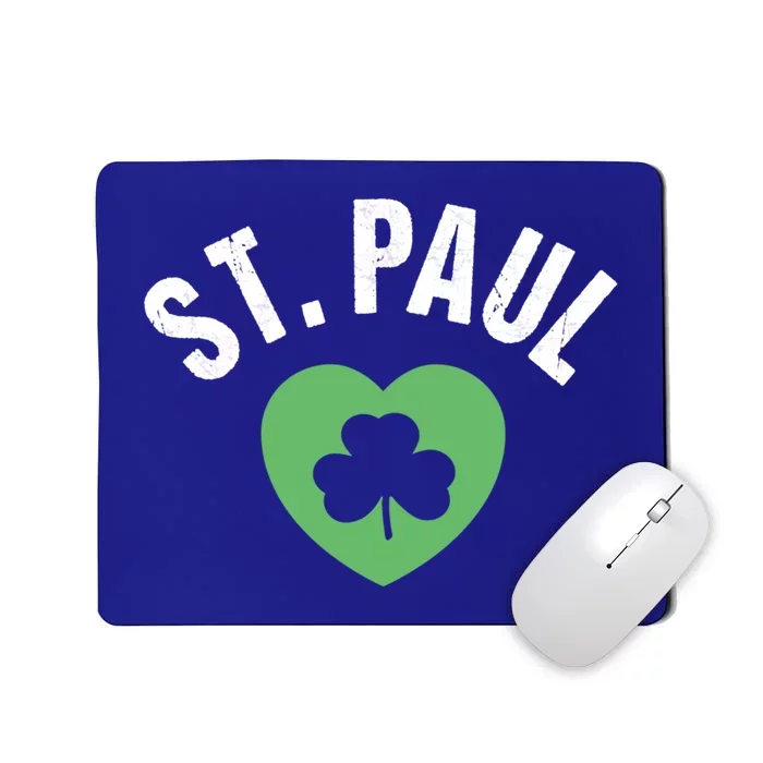 St Patricks Green Heart Irish Saint Pattys Day Lucky St Paul Cute Gift Mousepad