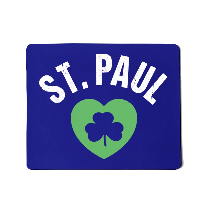 St Patricks Green Heart Irish Saint Pattys Day Lucky St Paul Cute Gift Mousepad