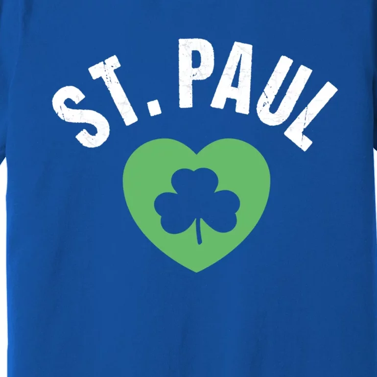 St Patricks Green Heart Irish Saint Pattys Day Lucky St Paul Cute Gift Premium T-Shirt