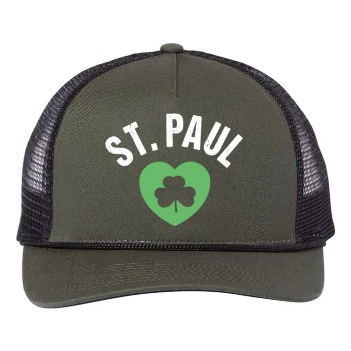 St Patricks Green Heart Irish Saint Pattys Day Lucky St Paul Cute Gift Retro Rope Trucker Hat Cap