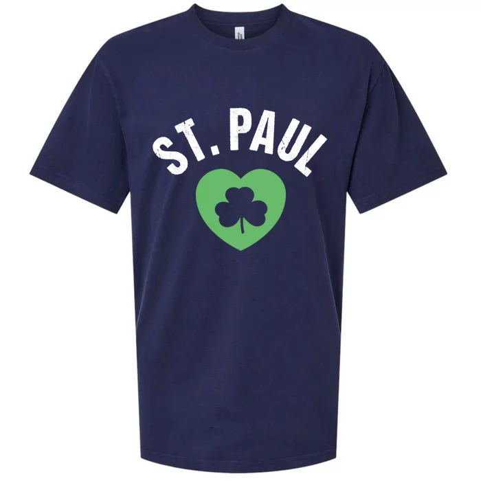 St Patricks Green Heart Irish Saint Pattys Day Lucky St Paul Cute Gift Sueded Cloud Jersey T-Shirt