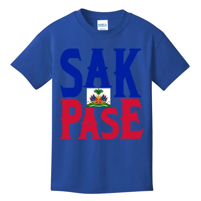 Sak Pase Gift Cute Haitian Creole Pride Gift Kids T-Shirt