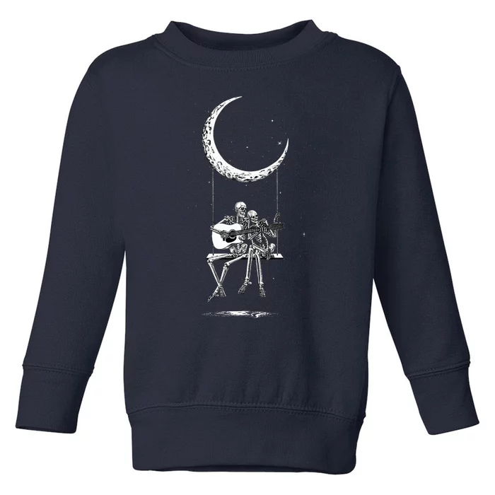 Skeleton Playing Guitar Band Toddler Sweatshirt