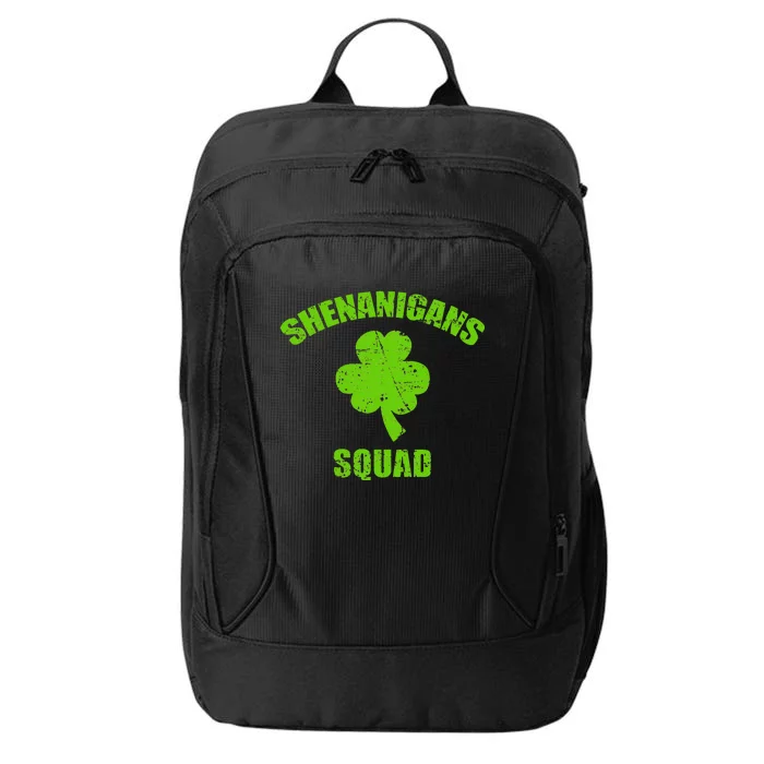 St patrick green  shamrocks Clover Funny Shenanigans Squad City Backpack