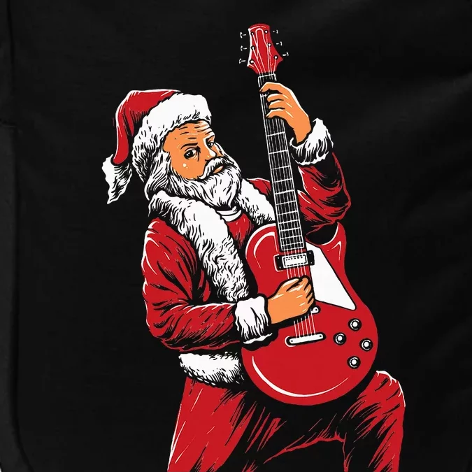 Santa Playing Guitar Christmas Pajama Musician Guitarist Impact Tech Backpack