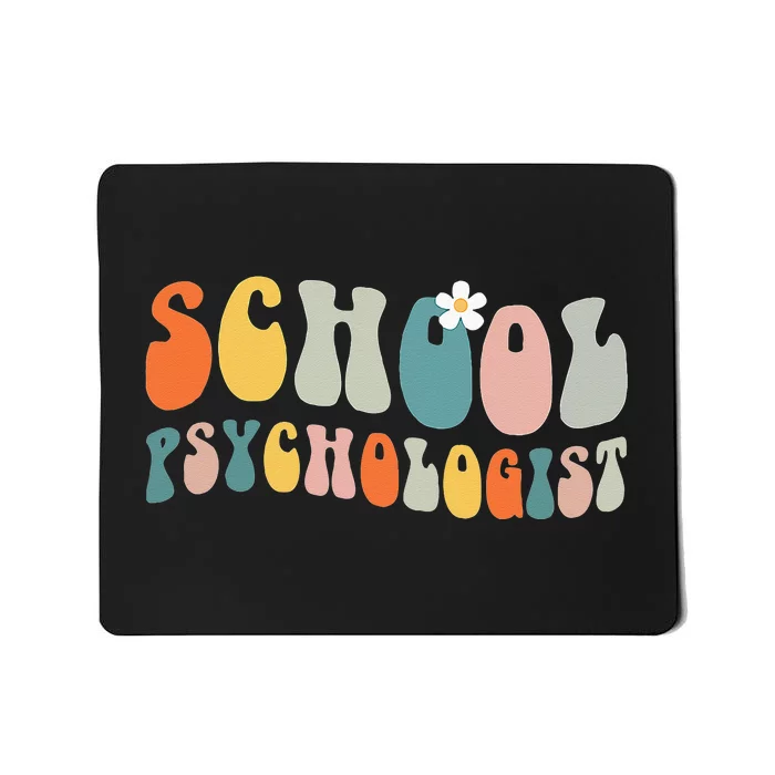 School Psychologist Groovy Retro Vintage Psychology Teacher Mousepad