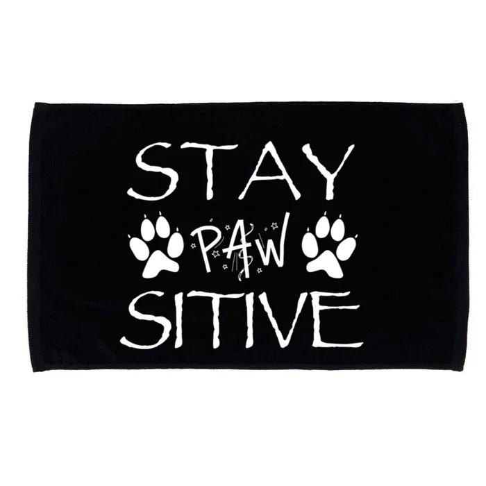 Stay Pawsitive Gift Microfiber Hand Towel