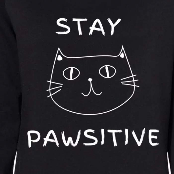 Stay Pawsitive Gift Womens California Wash Sweatshirt